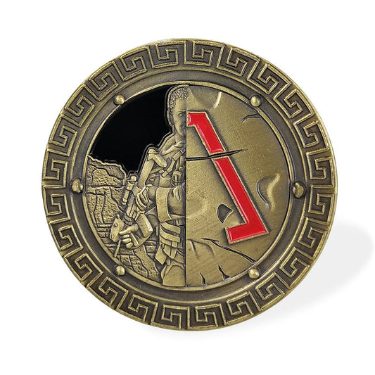 Soldier Brave as Spartan Challenge Coin Warrior Ethos Military Collecitble Coins/gift for Him for father decowoodo