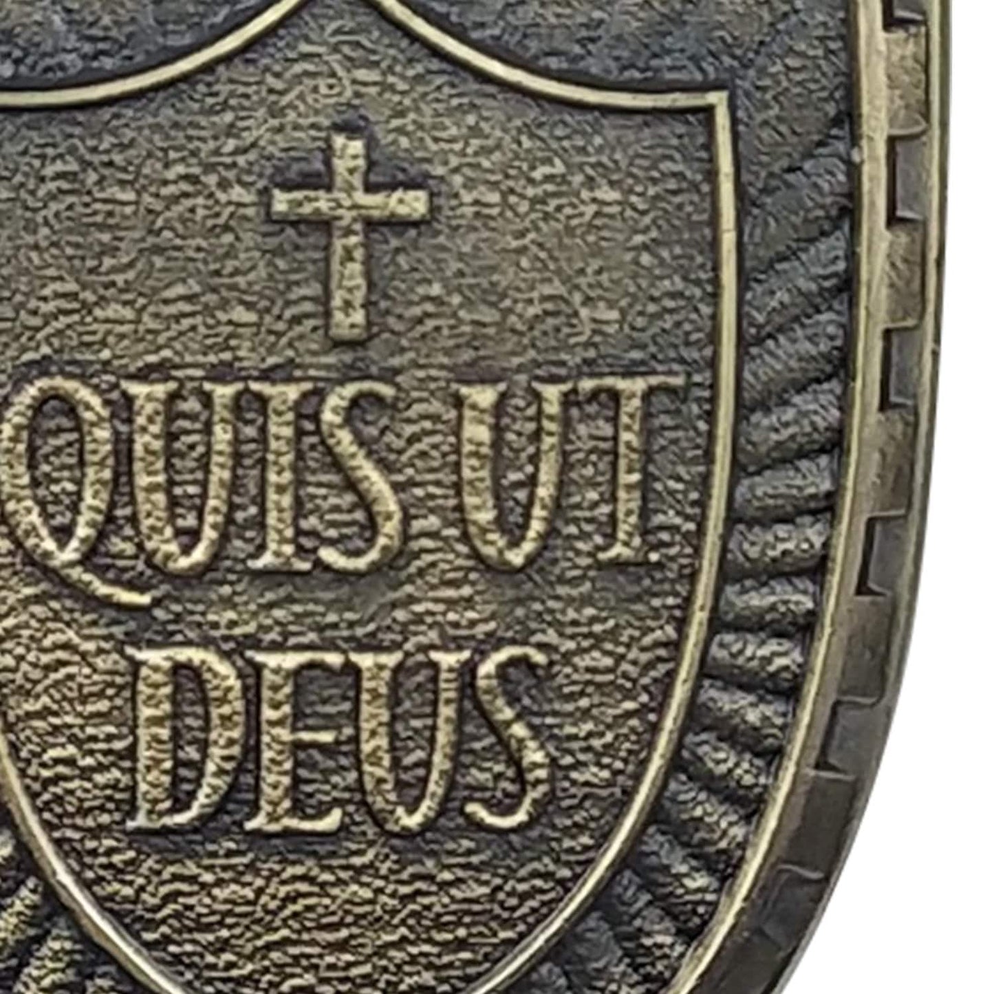St Michael Patron Saint Challenge Coin  QUIS UT DEUS Shield Badge Medallion/gift for Him for father decowoodo
