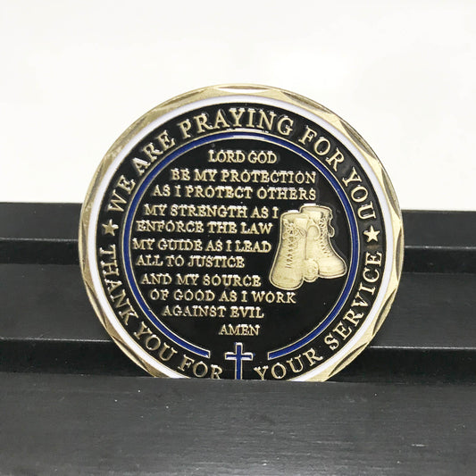 US Flag Law Enforcement Challenge Coin Sheriff Five Pointed Star Featured Police Officers Gift/gift for Him for father DecoWoodo