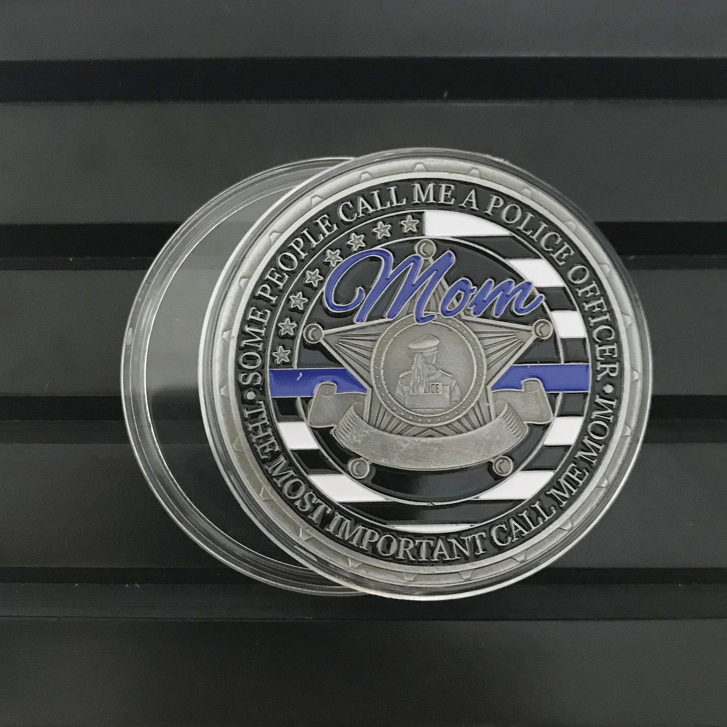 Police officer Mom Challenge coin Retirement graduation gift for her for wife lady police officer's prayer DecoWoodo